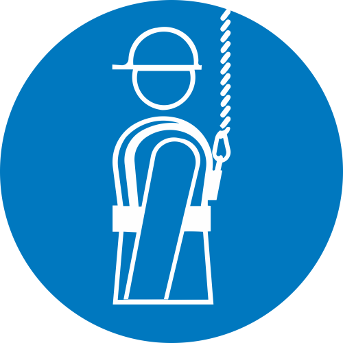 Autocollant Obligation Protection Chute