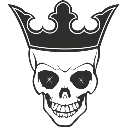 Sticker Skull Crown