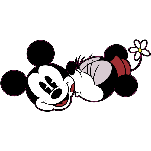 Autocollant Tete Mickey Et Minnie Original