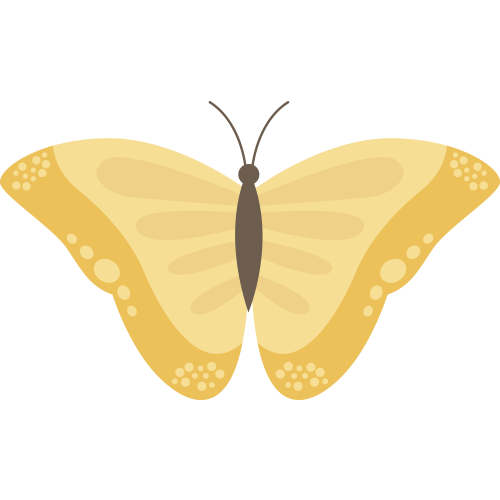 Autocollant Papillon Jaune