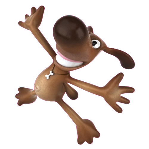 Autocollant Chien Rigolo