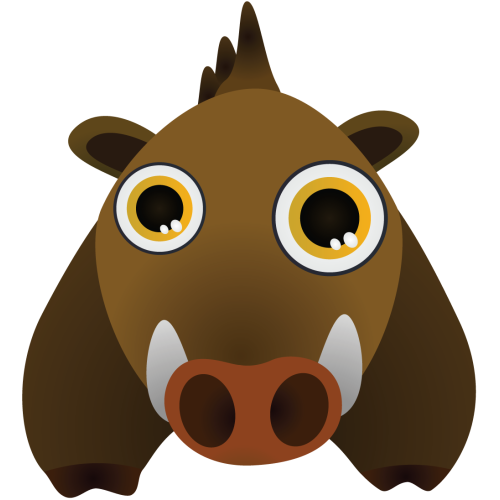 Autocollant Sanglier Pour Enfants