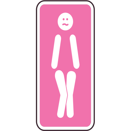 Autocollant Panneau Wc Femmes