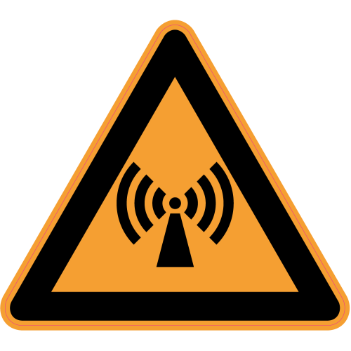 Autocollant Panneau Danger Champs électromagnétique