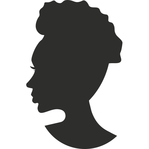 Sticker Femme Visage Silhouette