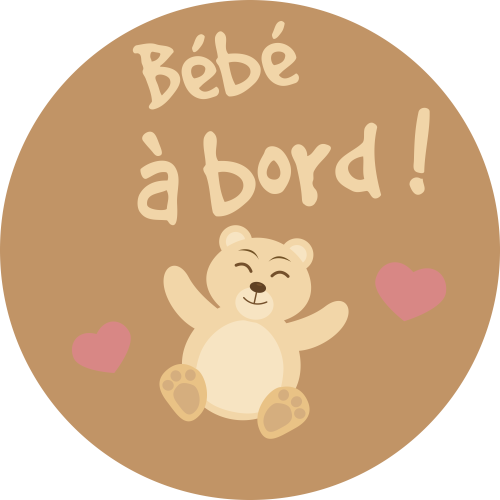Autocollant Bébé à Bord Ours