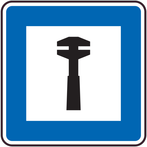 Autocollant Panneau Indication Assistance Routière