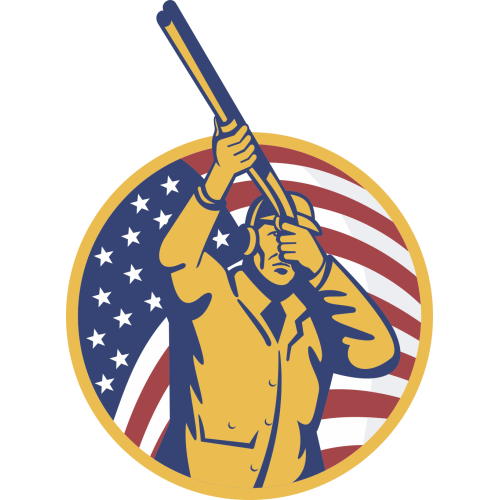 Autocollant Chasseur Americain