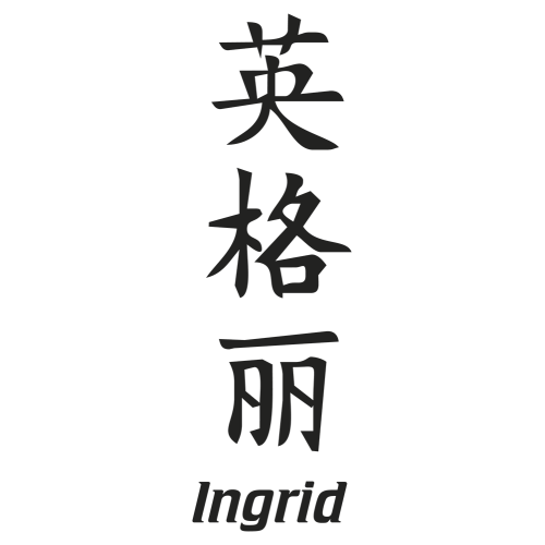 Sticker Prenom Chinois Ingrid