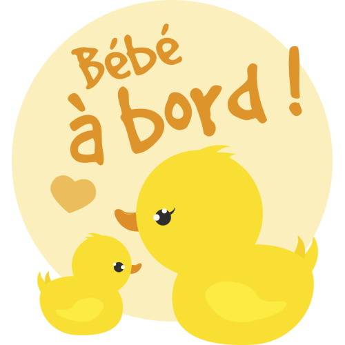 Autocollant Bébé à Bord Poussin