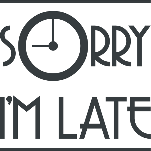 Sticker Sorry I M Late