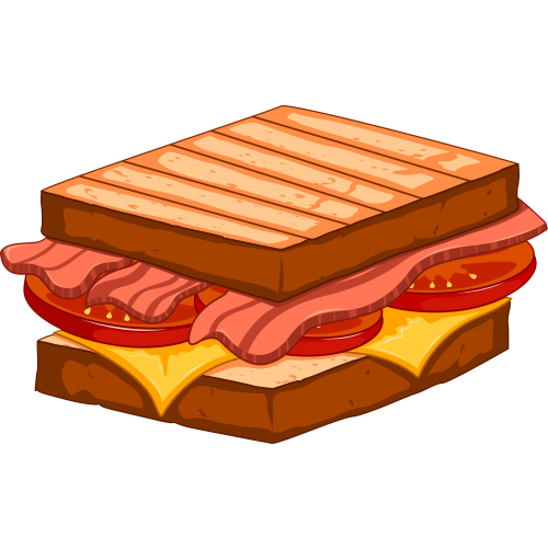 Autocollant Fast Food Croque Monsieur 1