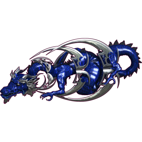 Autocollant Flaming 3d Dragon