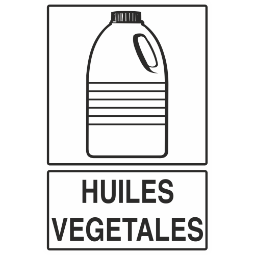 Autocollant Recyclage Huiles Végétales