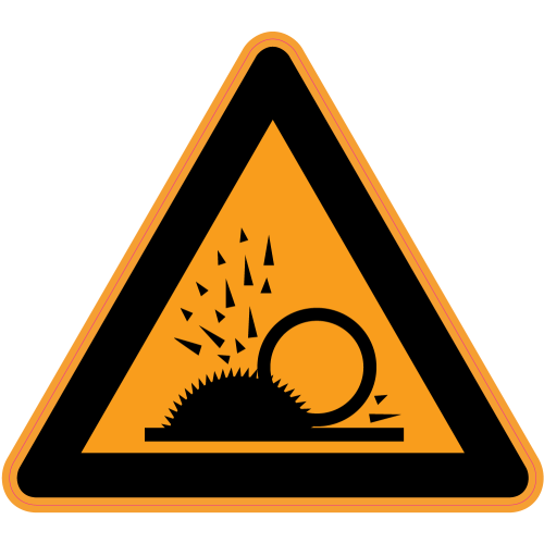 Autocollant Panneau Danger Projection De Particules