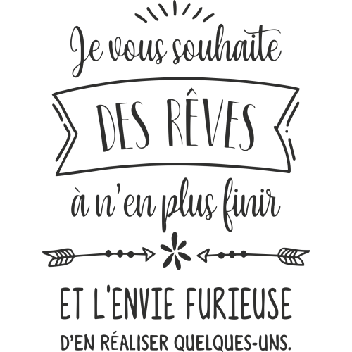 Sticker Je Vous Souhaite Des Re?ves