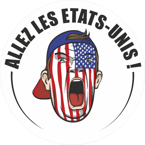 Autocollant Football Allez Les Etats Unis