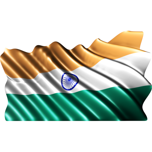 Autocollant Drapeau Inde