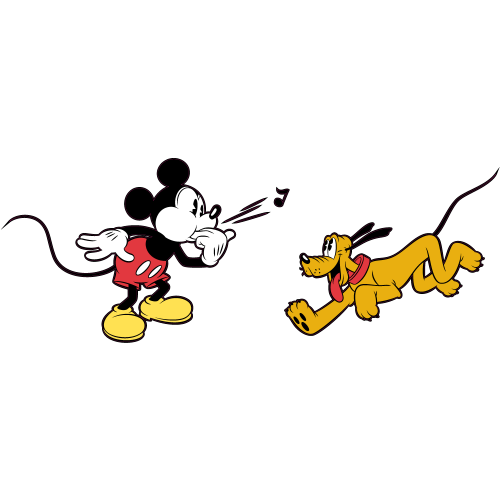 Autocollant Mickey Et Plutot Original