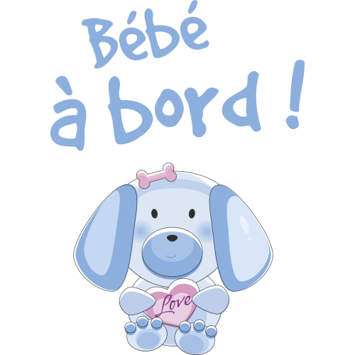 Autocollant Bébé à Bord Chien