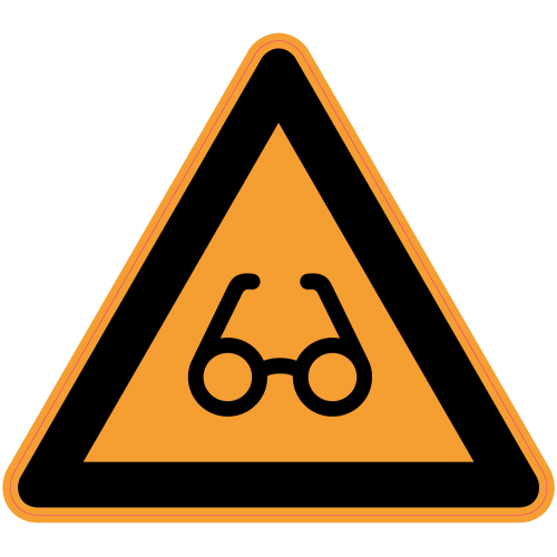 Autocollant Panneau Danger Port De Lunettes De Sécurité Obligatoire