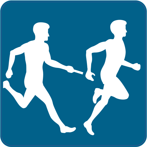 Autocollant Course De Relais A