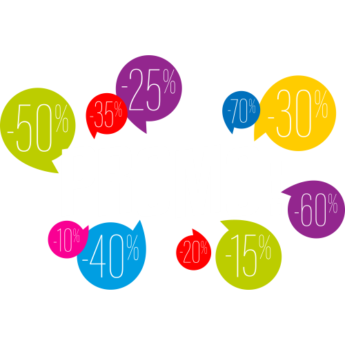 Autocollant Soldes Promo Bulles