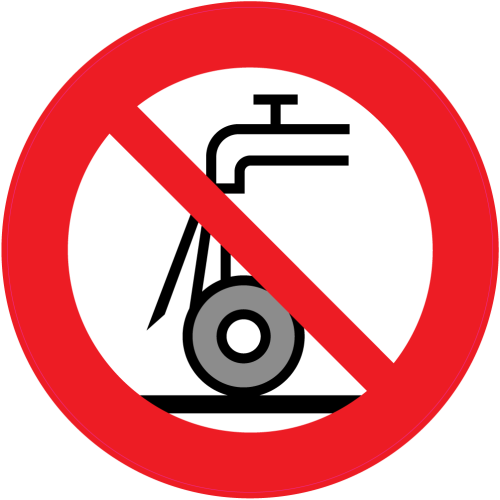 Autocollant Panneau Interdiction D'utiliser Pour La Rectification Humide