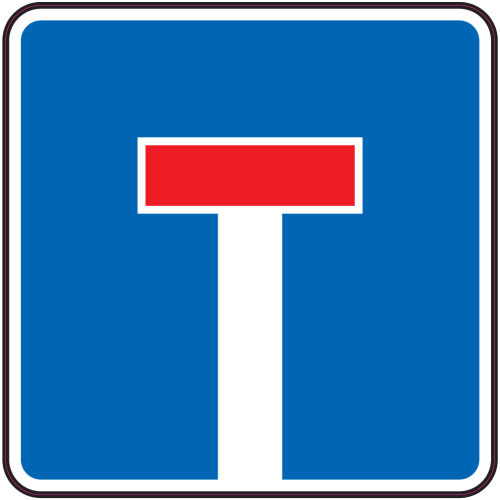 Autocollant Panneau Indication Impasse