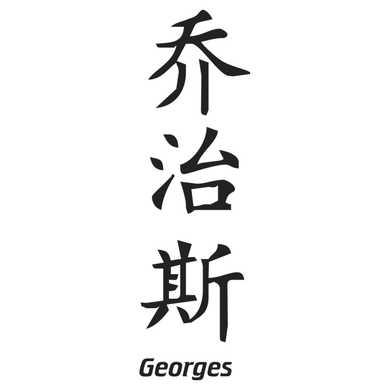 Sticker Prenom Chinois Georges