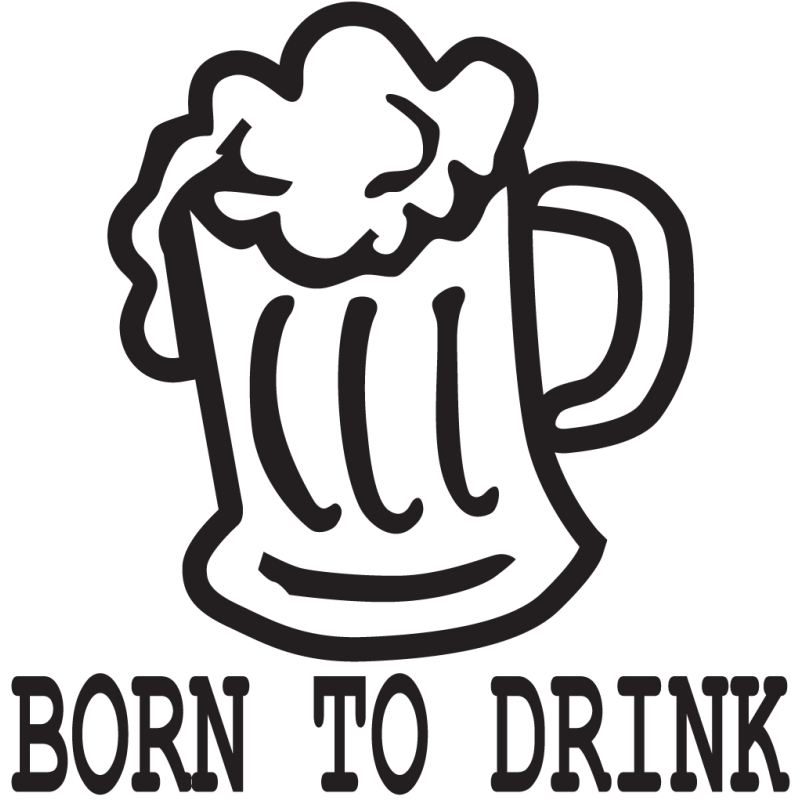 Sticker Jdm Born To Drink