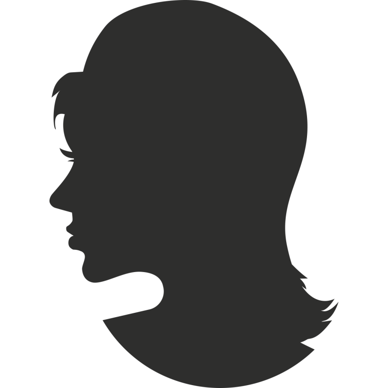 Sticker Femme Visage Silhouette