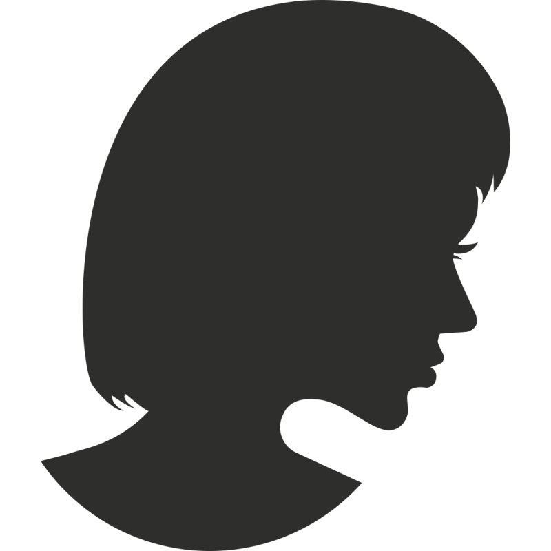 Sticker Femme Visage Silhouette