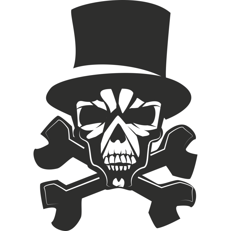 Sticker Skull Chapeau