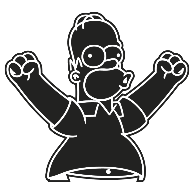 Sticker Homer Hou Hou Simpson