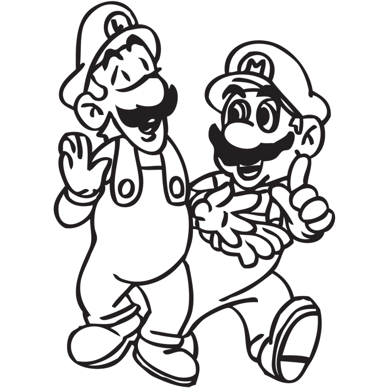 Sticker Mario Luigi