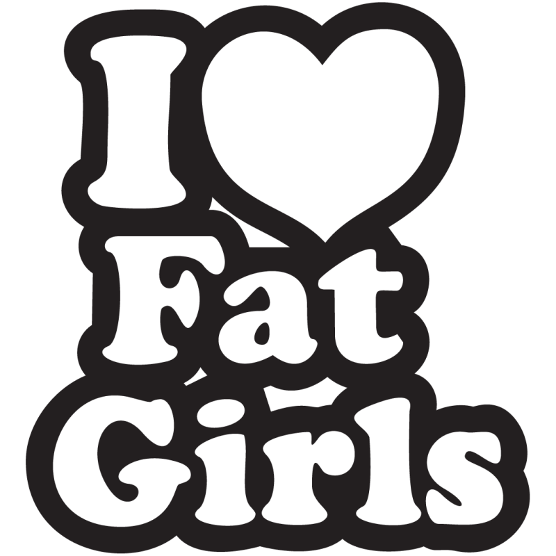 Sticker Jdm I Love Fat Girls