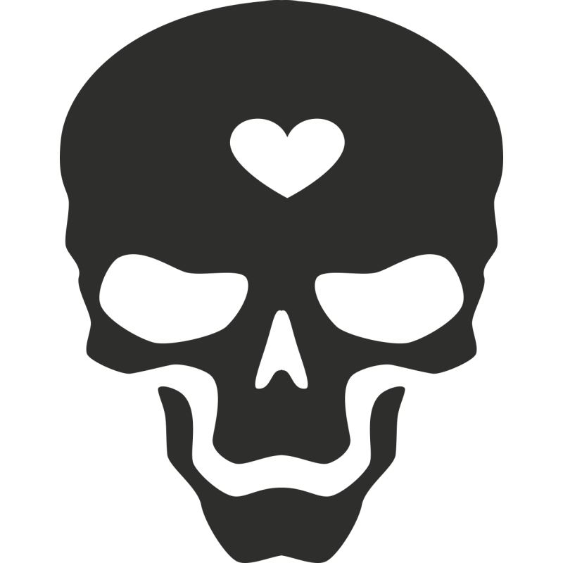 Sticker Skull Heart