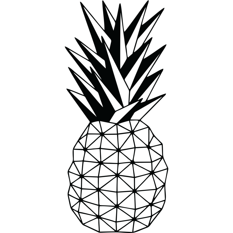 Sticker Ananas Design Geometrie