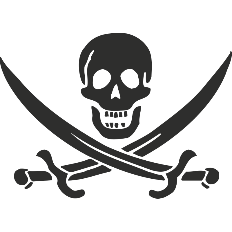 Sticker Skull Pirate