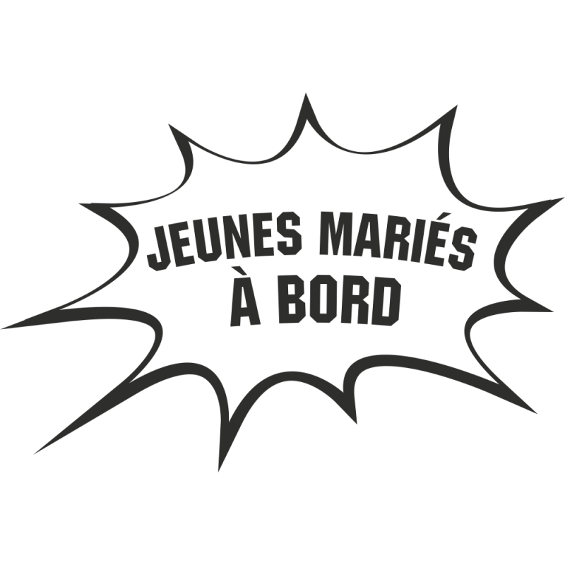 Sticker Humour Jeunes Mariés