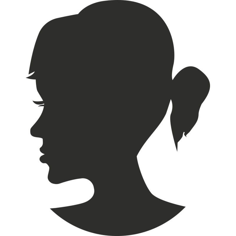 Sticker Femme Visage Silhouette