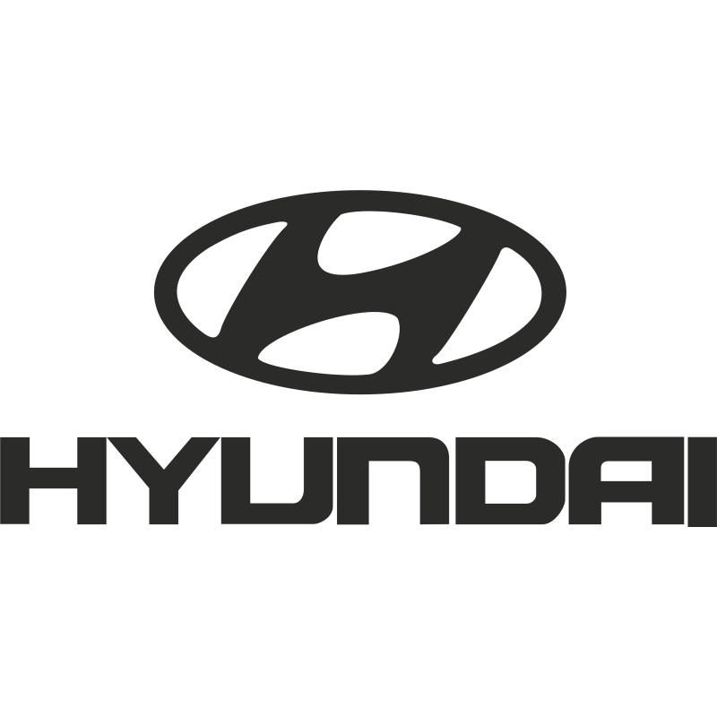 Sticker Hyundai Logo simple et lettrage