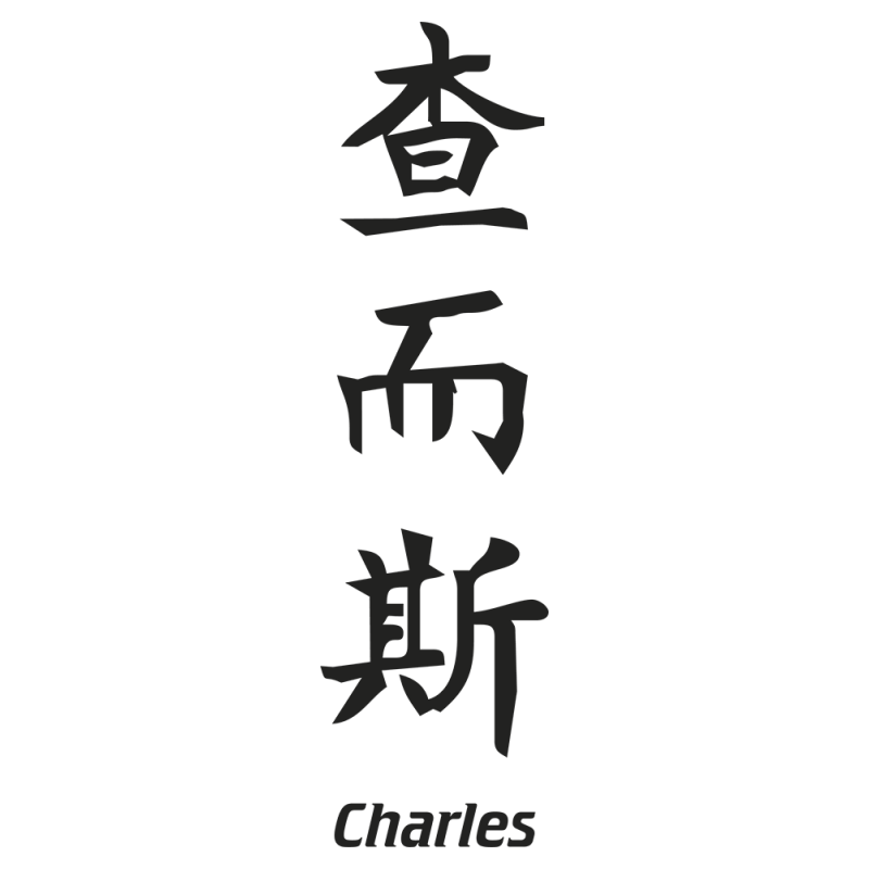 Sticker Prenom Chinois Charles