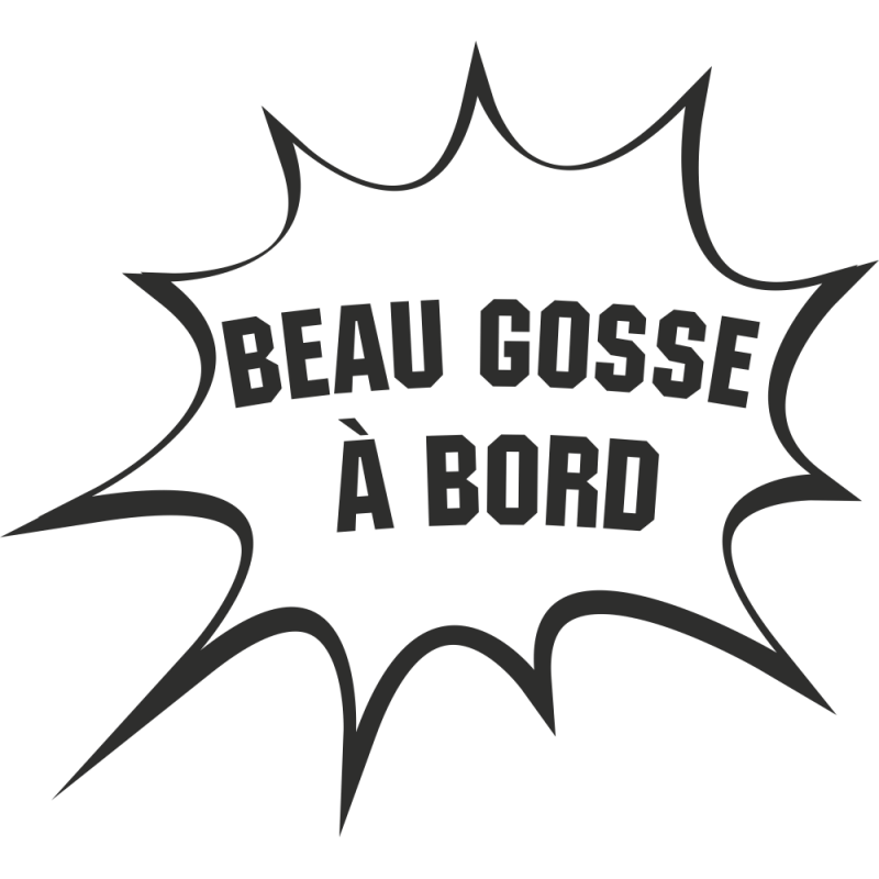 Sticker Humour Beau Gosse