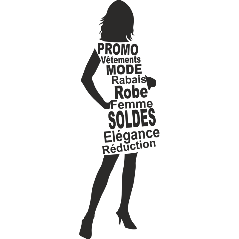 Sticker Femme Soldes 1