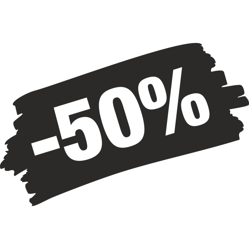 Sticker Soldes Grunge 50%