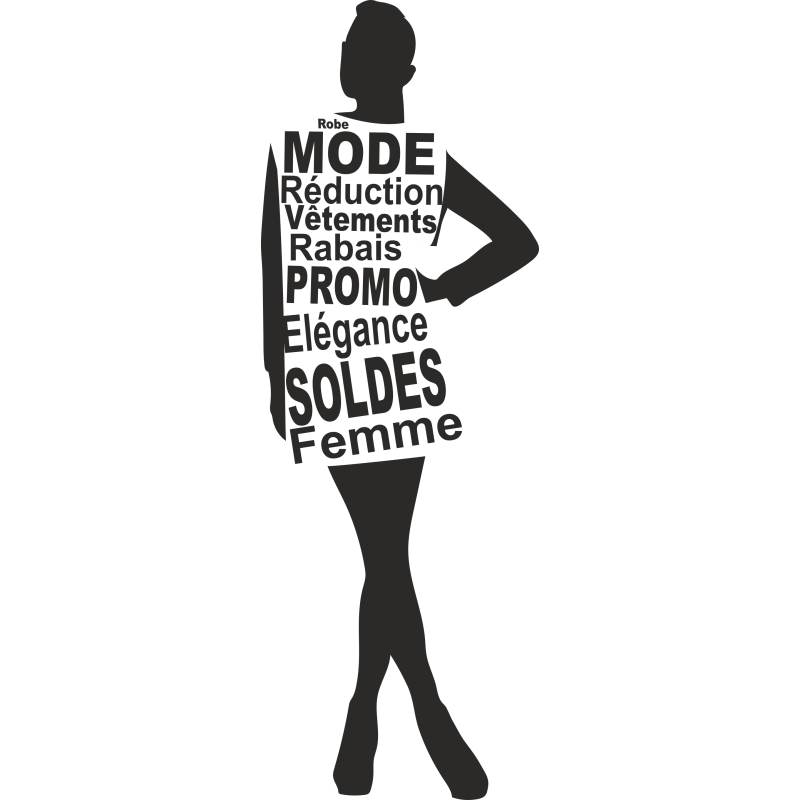 Sticker Femme Soldes 3