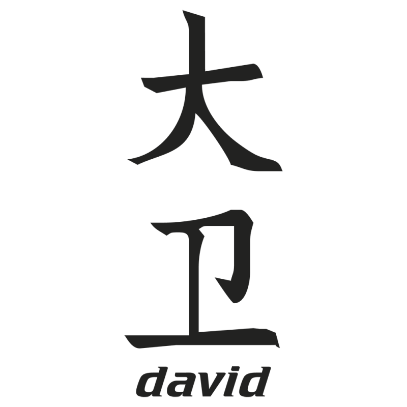 Sticker Prenom Chinois David
