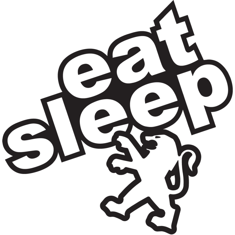 Sticker Eat Sleep Peugeot